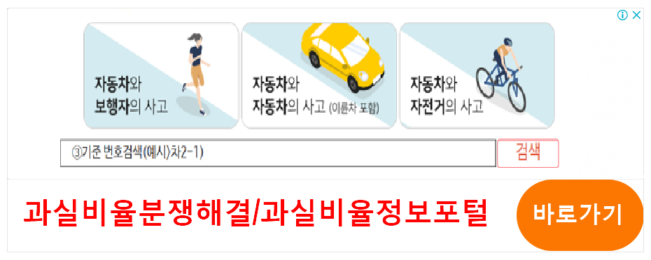 과실비율분쟁해결/과실비율정보포털