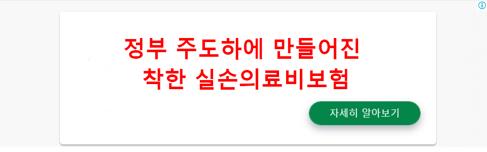 정부 주도하에 만들어진 착한 실손의료비보험