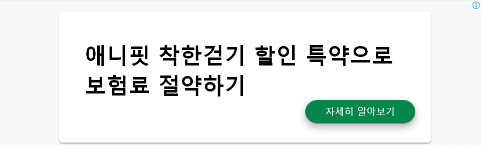 애니핏 착한걷기 할인 특약으로 보험료 절약하기